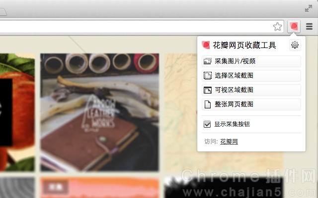 花瓣网页收藏工具Chrome插件扩展下载