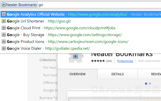 书签管理Chrome插件Neater Bookmarks 