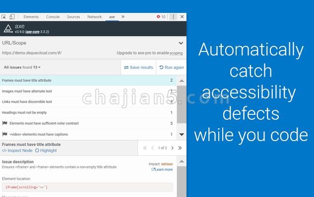 axe – Web Accessibility Testing 开发者辅助功能检查器