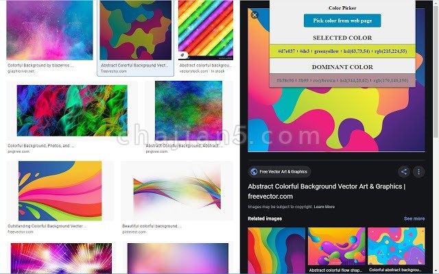 Color Picker 网页颜色拾色器 图片颜色识别插件
