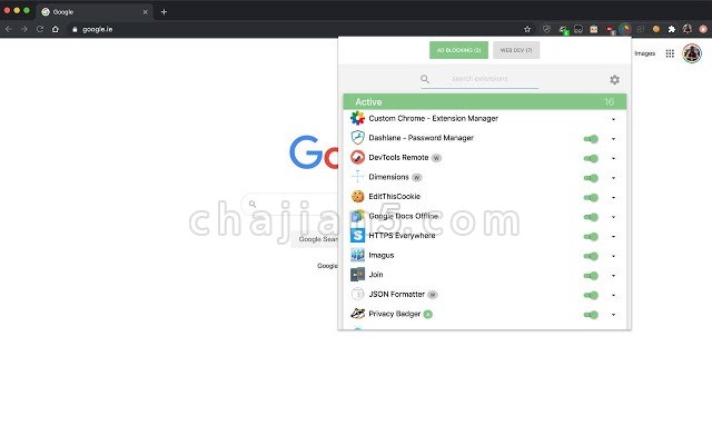 Custom Chrome – Extension Manager Chrome扩展管理器