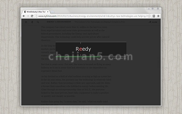 Reedy 允许您以任何舒适的速度阅读