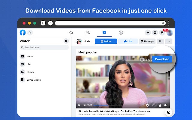 Video Downloader for Facebook 下载脸书上的视频（FB Downloader）