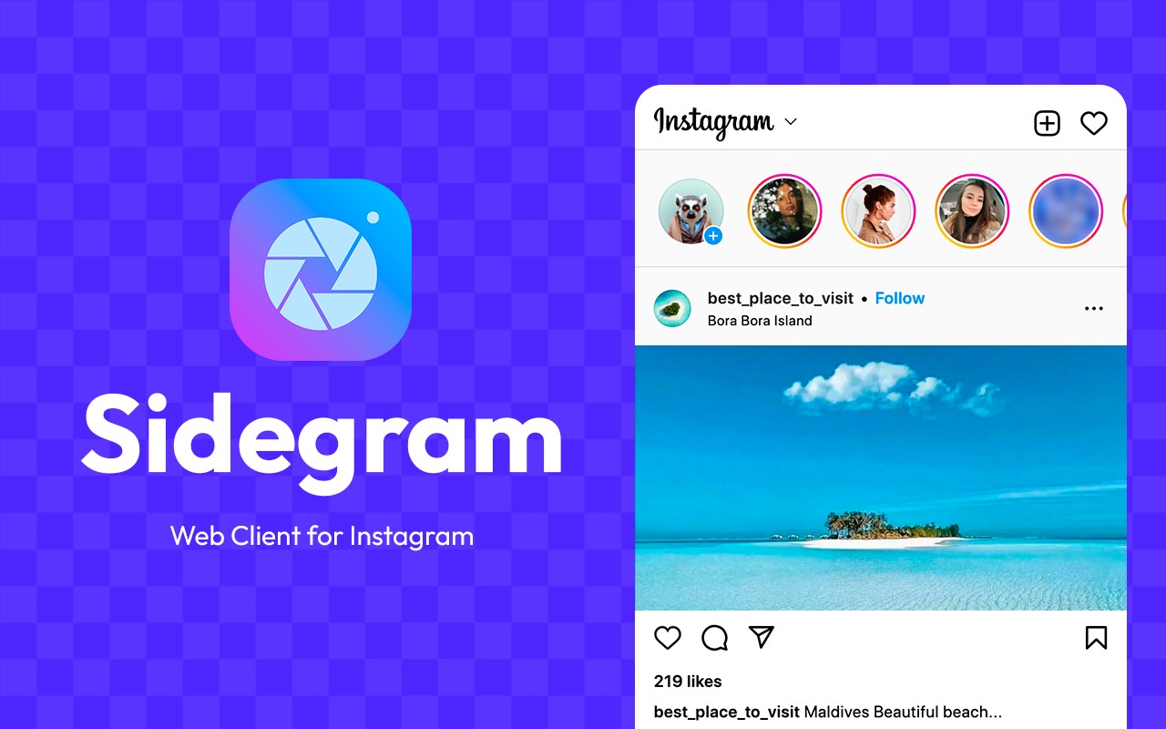 Web Client for Instagram™ – Sidegram 在浏览器上更好的使用ins（不具备代理网络功能）