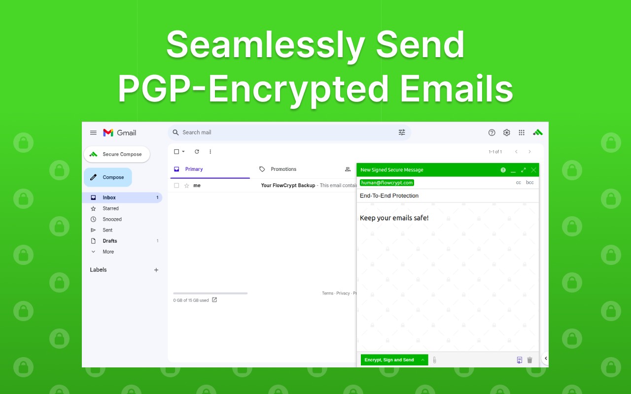 FlowCrypt 保护谷歌上的电子邮件和附件